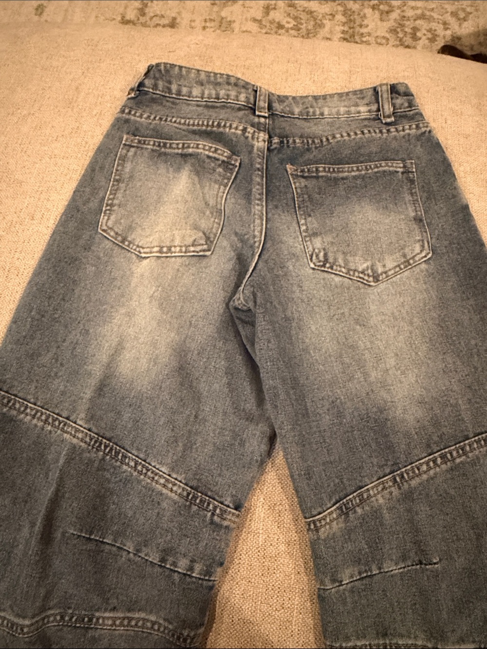 Cali1850 Barrel Women's Jeans in Washed Blue - Picture 5 of 5